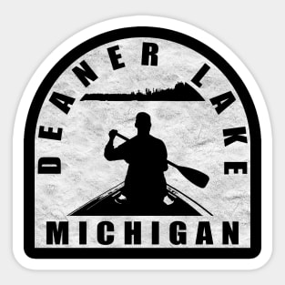 Deaner Lake Canoeing Michigan Sticker